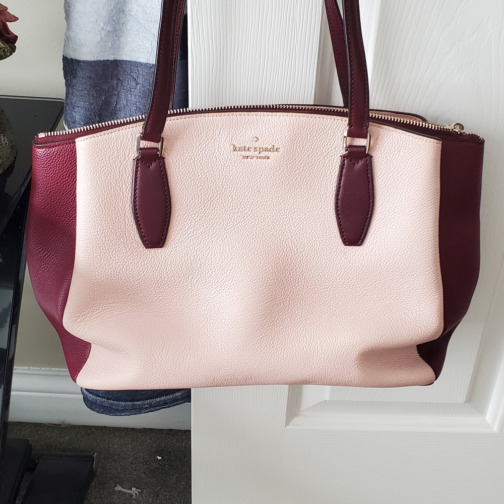 Kate Spade Blush and Burgundy Shoulder Bag